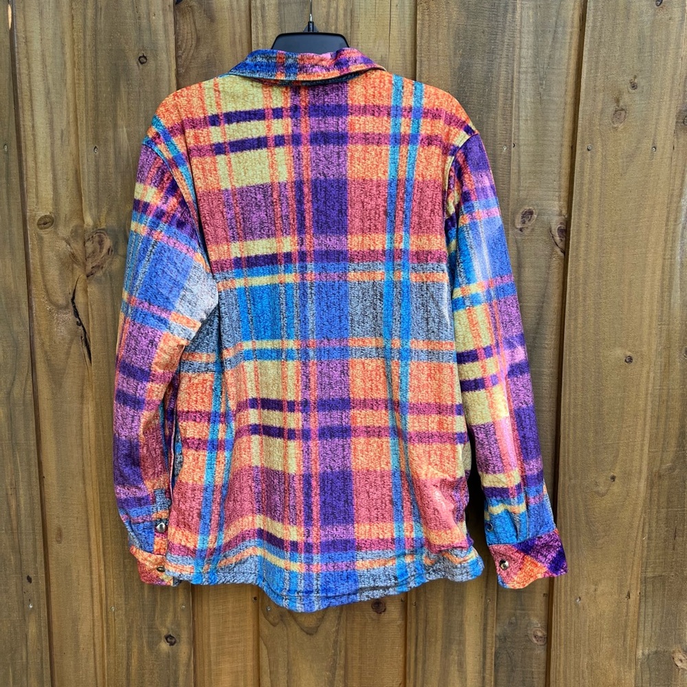 JonviDesign Vintage MultiColor Plaid Button/Snap Jacket - Picture 5 of 13